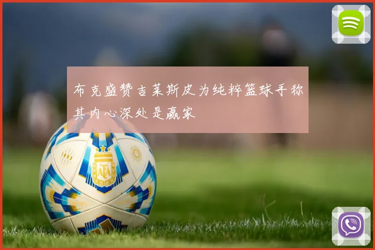 布克盛赞吉莱斯皮为纯粹篮球手称其内心深处是赢家